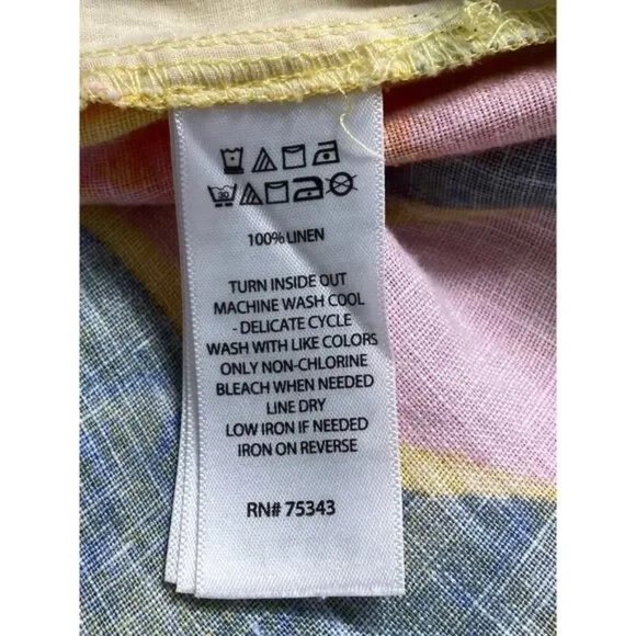 Tahari Linen Tropical Wide Leg Palazzo Pants Size Medium Pockets Ankle Cropped - Picture 3 of 7